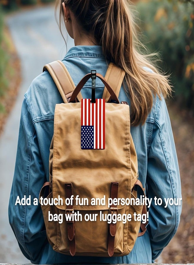 ANINIUCN American Flag Luggage Tag Travel Bag Identifier - Durable Silicone Suitcase Label with Privacy Card for Easy Identification - Image 5